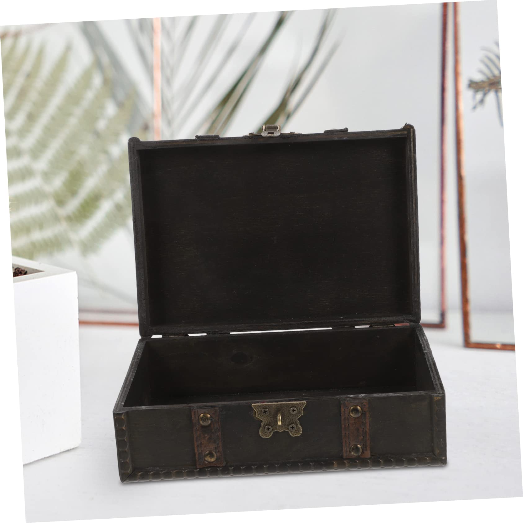 MAGICLULU Vintage Schmuckaufbewahrungsbox mit Abschließbarem Zahlenschloss Dekoratives Schmuckkästchen im Retro Stil für Schmuck und Anhänger im Wohnzimmer oder Geschäft