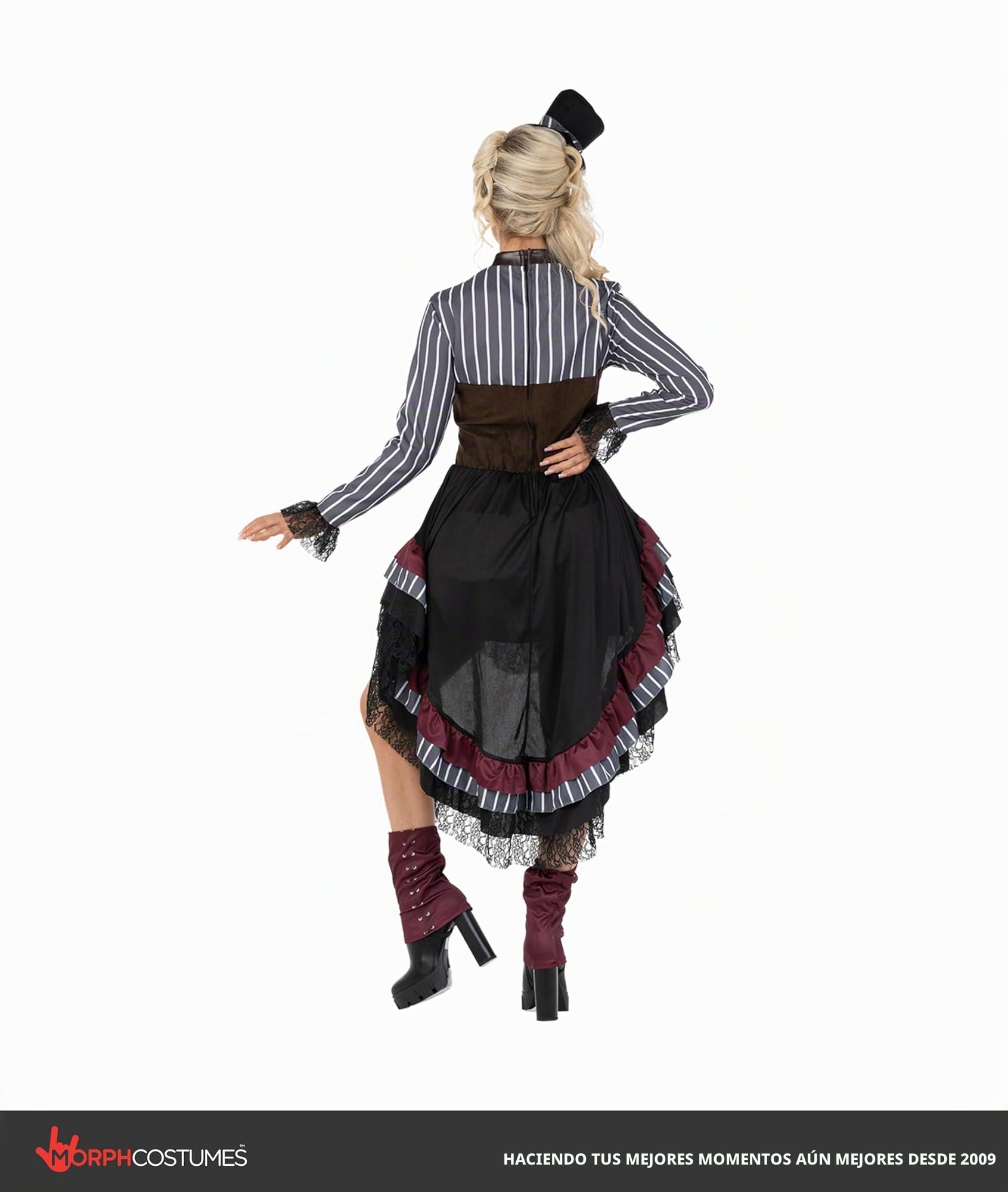 Morph - Disfraz de mujer de lujo para mujer, diseño gótico victoriano de Halloween para mujer, disponible en tallas S, M, L, XL