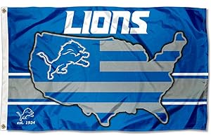Detroit Lions Nation American Country USA 3x5 Flag