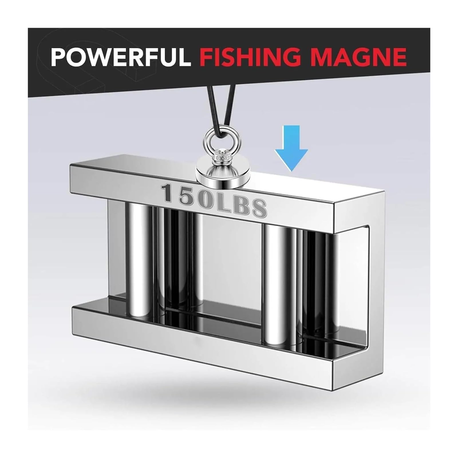 1 pezzo di magneti da pesca al neodimio super potenti, magnete in terre rare con forza di trazione, magnete in terre rare di grandi dimensioni e resistente for il recupero(D90)