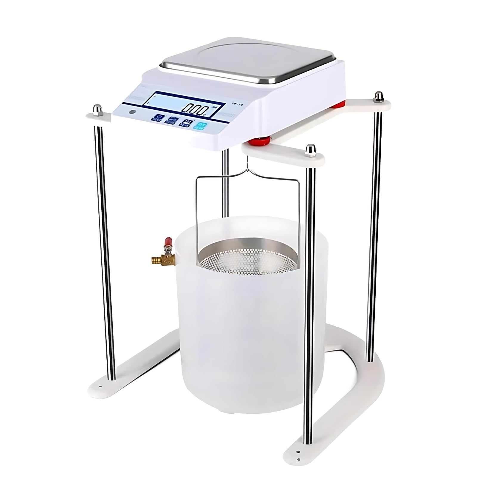 Balanza hidrostática electrónica, báscula hidrostática digital industrial de 0.1 g con pantalla LCD, rango de 5, 10 y 15 kg, balanza de laboratorio con patas ajustables, para una medición(10kg/0.1g)
