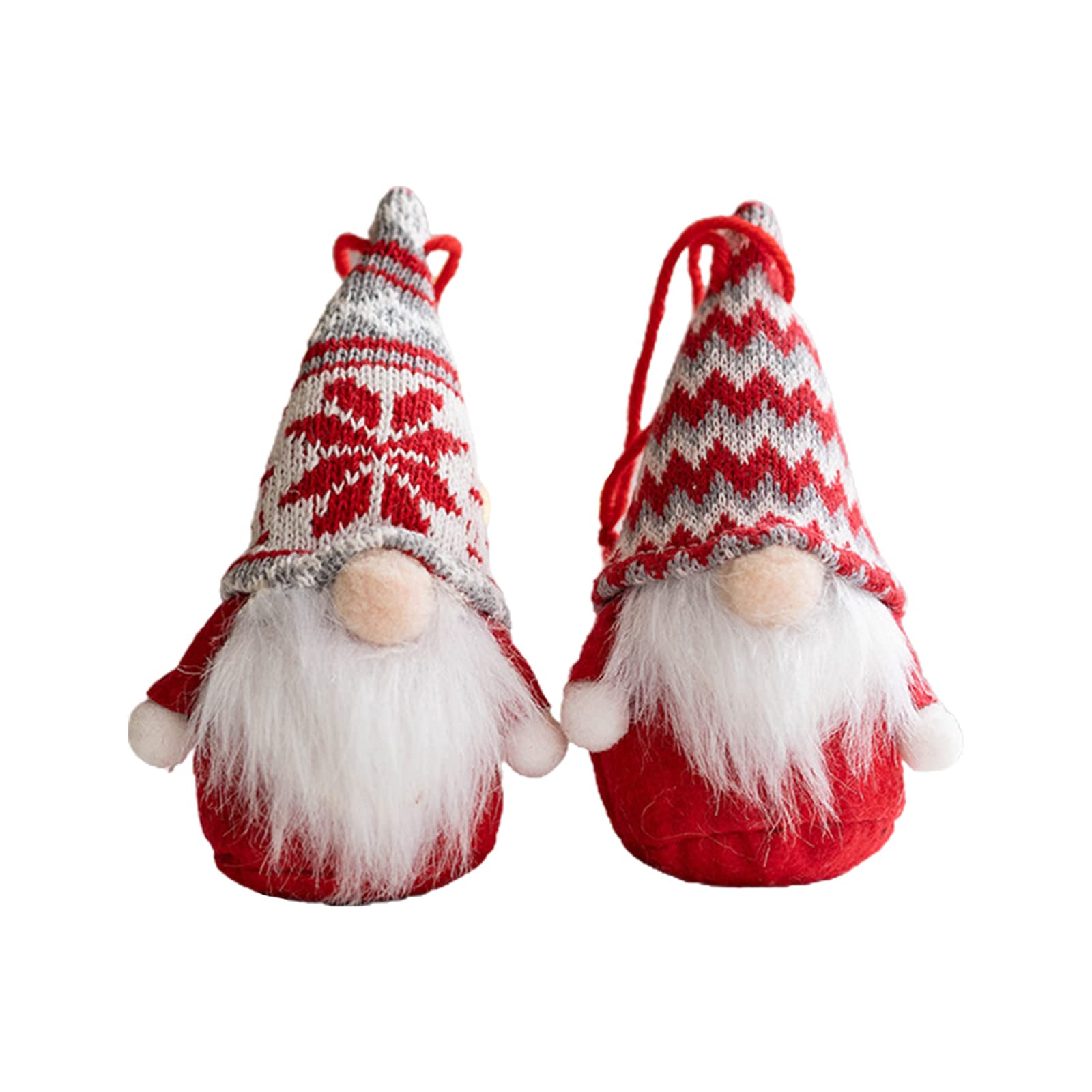 Buxuaaaa Christmas Hanging 2pcs / set Red Hat Decor Present Supplies for Tree Holiday Party Backdrop Decoration Christmas Hanging