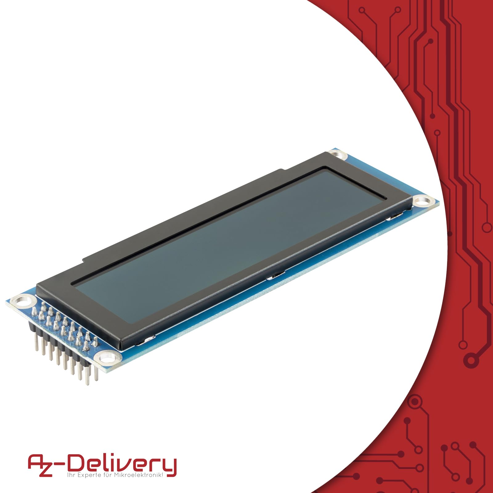 AZDelivery Wyświetlacz OLED 3,12" 256 x 64 z kontrolerem SSD1322, obsługa SPI, kompatybilny z ESP32S3, Arduino Giga i SSH1106, niebieski