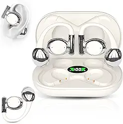 Fone de Ouvido Bluetooth 5.3 TWS Fone de ouvido Bluetooth sem fio Com Microfone, Até 180 horas de bateria, Branco(MS-455)