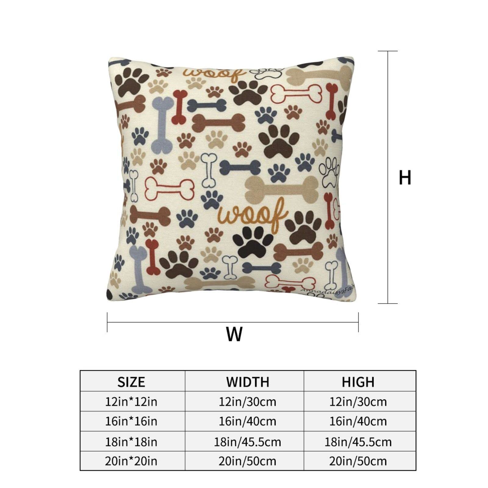 2 Federe Cuscino Con Zampe Di Cane - Morbide, Anti-macchia, 45x45cm, Per Divano E Letto - Foto 9