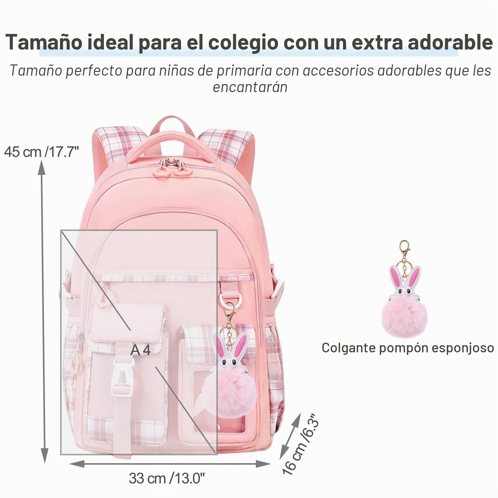 KEBEIXUAN Mochilas para niñas y niños, mochila escolar Kawaii, para adolescentes, estudiantes de secundaria, mochila de libros al aire libre, adolescentes