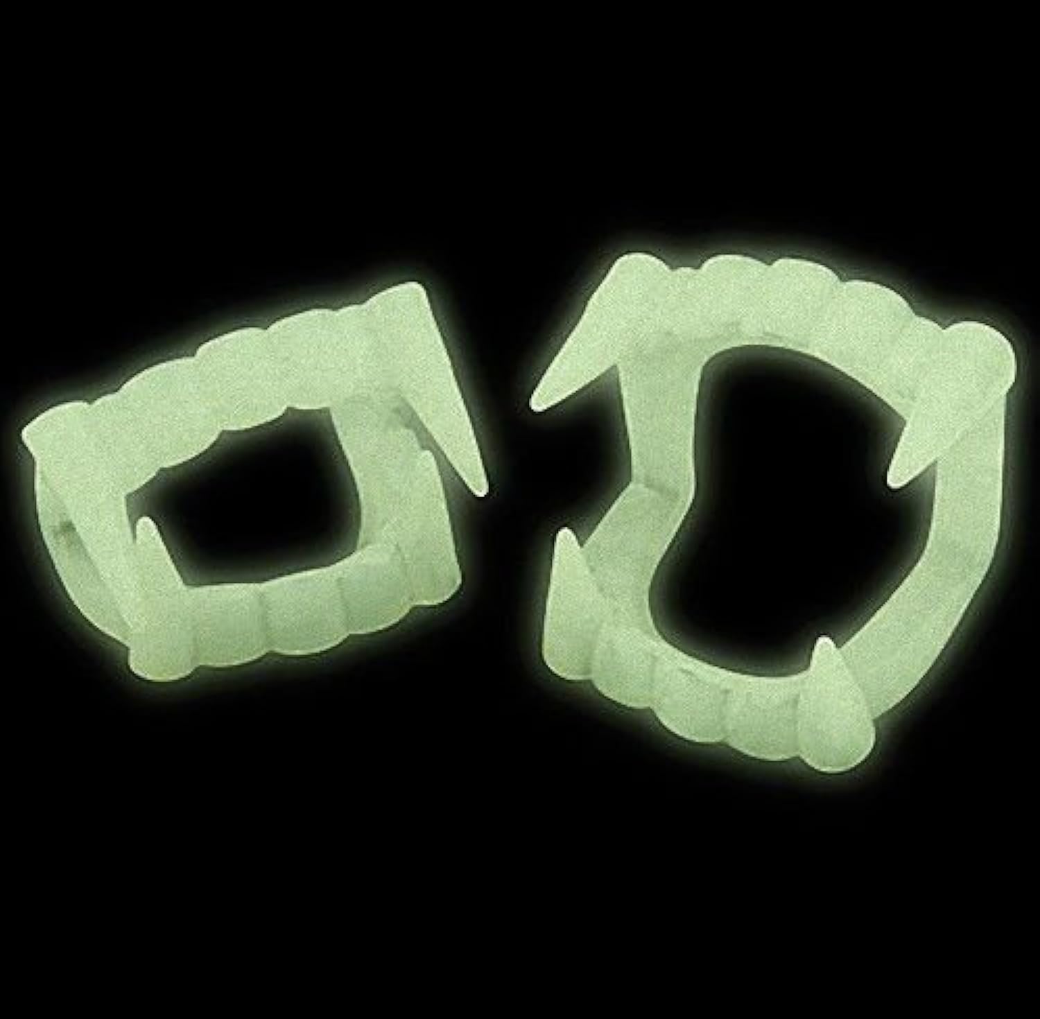 2 Glow in The Dark Vampire Fangs Kids Teeth Halloween Party Dracula Costume ,Medium