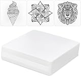 JINJUMEI 100 Pcs Zentangle Tiles 4.5 x 4.5 Inch Square White Paper Tiles, Zentangle Supplies, Zentangle Paper Tiles for Calligrapher Watercolor Sketch Book Notebook