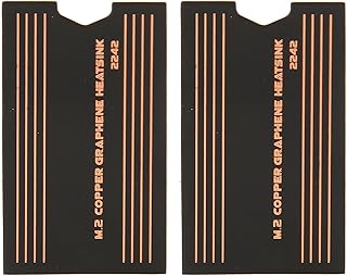 M.2 SSD Thermal Pad, 0.15mm Brass Graphene Fast Conduction M.2 2242 SSD Heatsink for Laptop Gaming