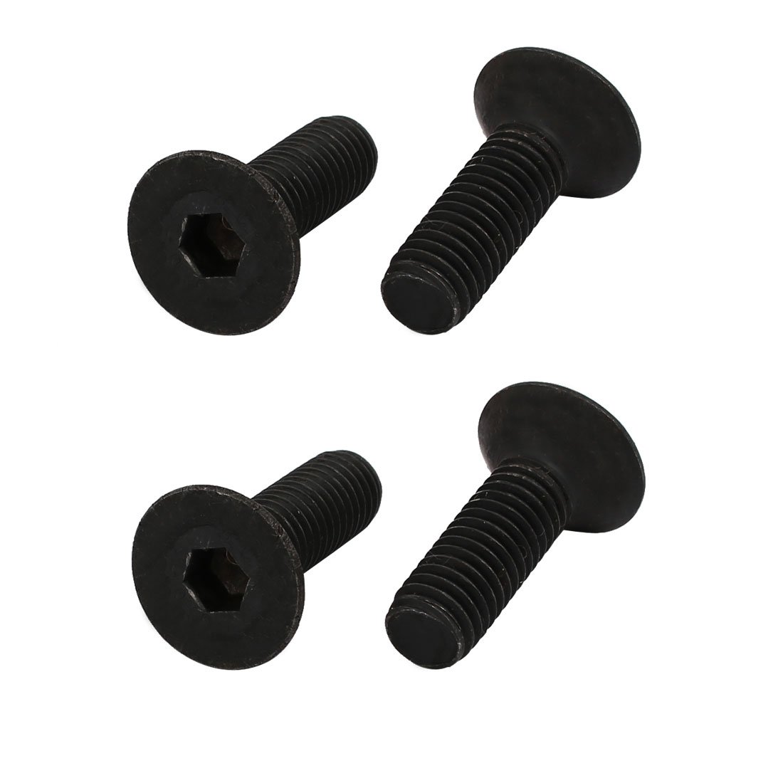 Boulon fileté M8x25mm empreinte ISO tête plate à six pans creux classe 10.9