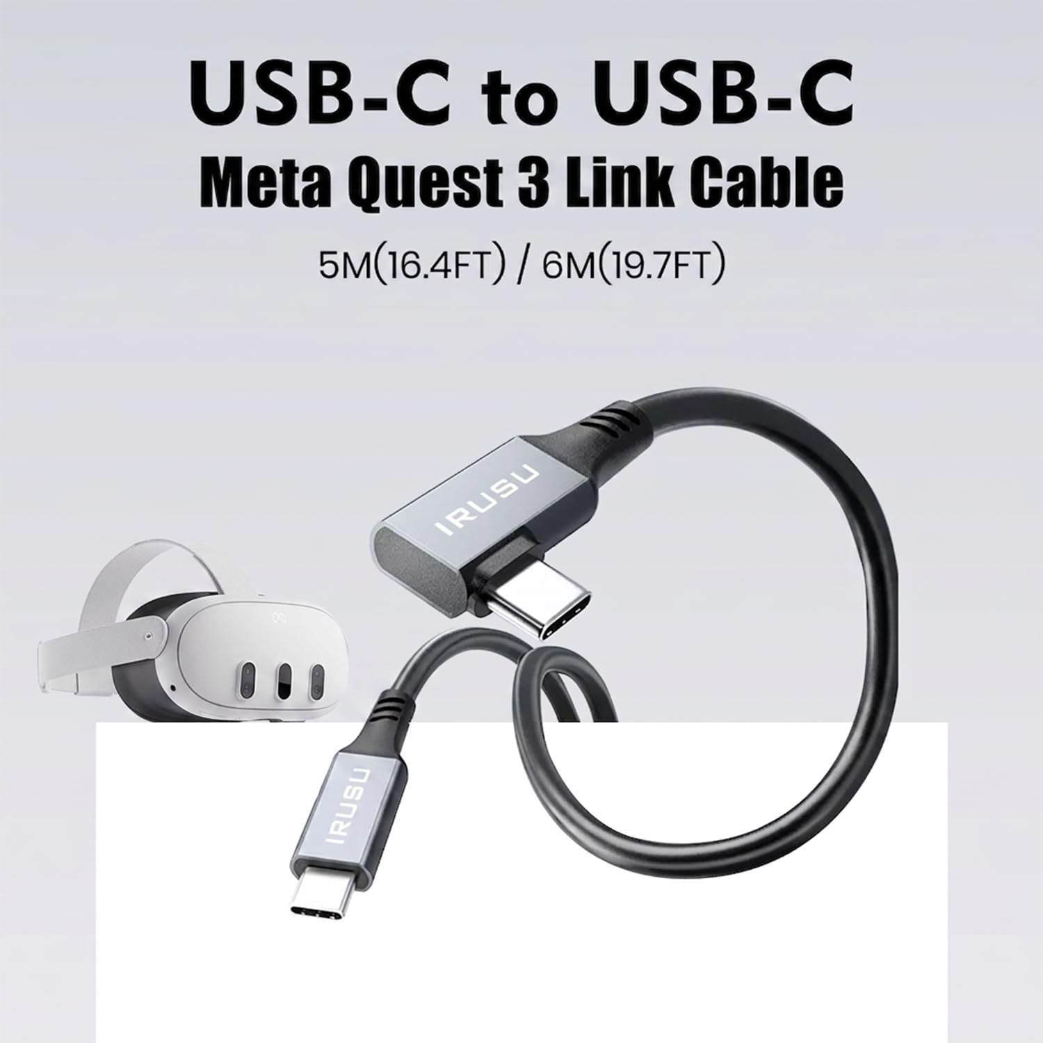 IRUSU Link Cable for Meta Quest/Quest 2, 3 and 3s : 16-Feet