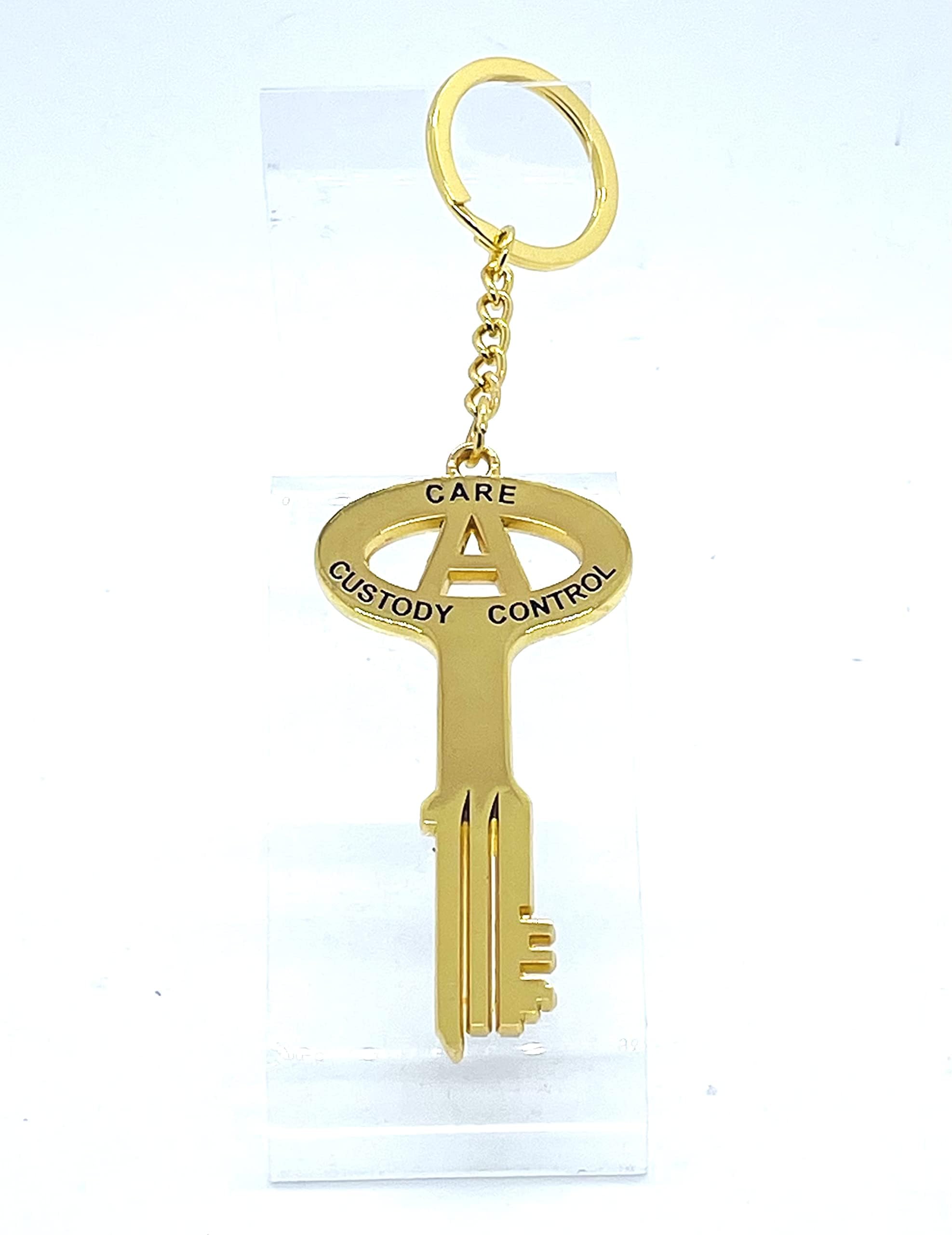 Jail Keychain 'Care, Custody, Control' (with Gift Box)