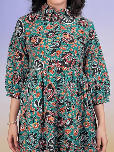 Image of PURVAJA Women's Cotton Dress(Floe-215-218)
