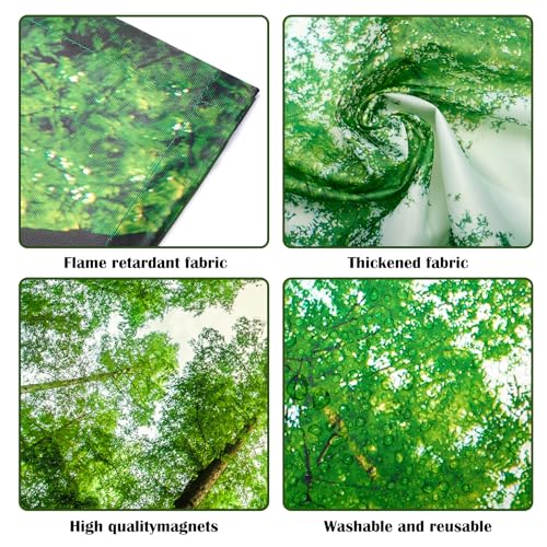 Image of ANGSYLTH 8 Pcs Fluorescent Light Covers - 4 x 2 Feet Covers for Ceiling Lights, 8 x 10 Magnetic Light Filters for Classroom, Office, Hospitals (Spring & Forest)