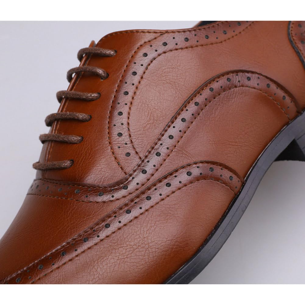 Chaussure Brogue Homme Ville Habillées Formelles Affaires À Lacets Derbys Oxford pour Costume Mariage