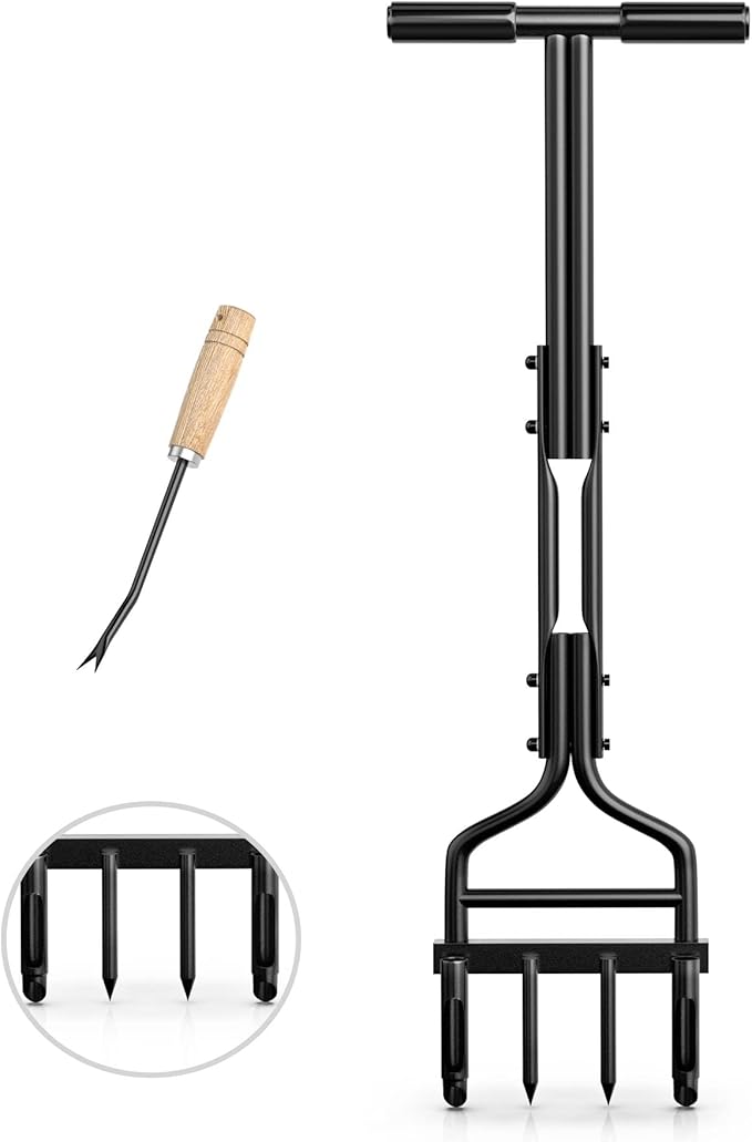 aneeway Lawn Spike Coring Aerator Tool, Multi Spikes Grass