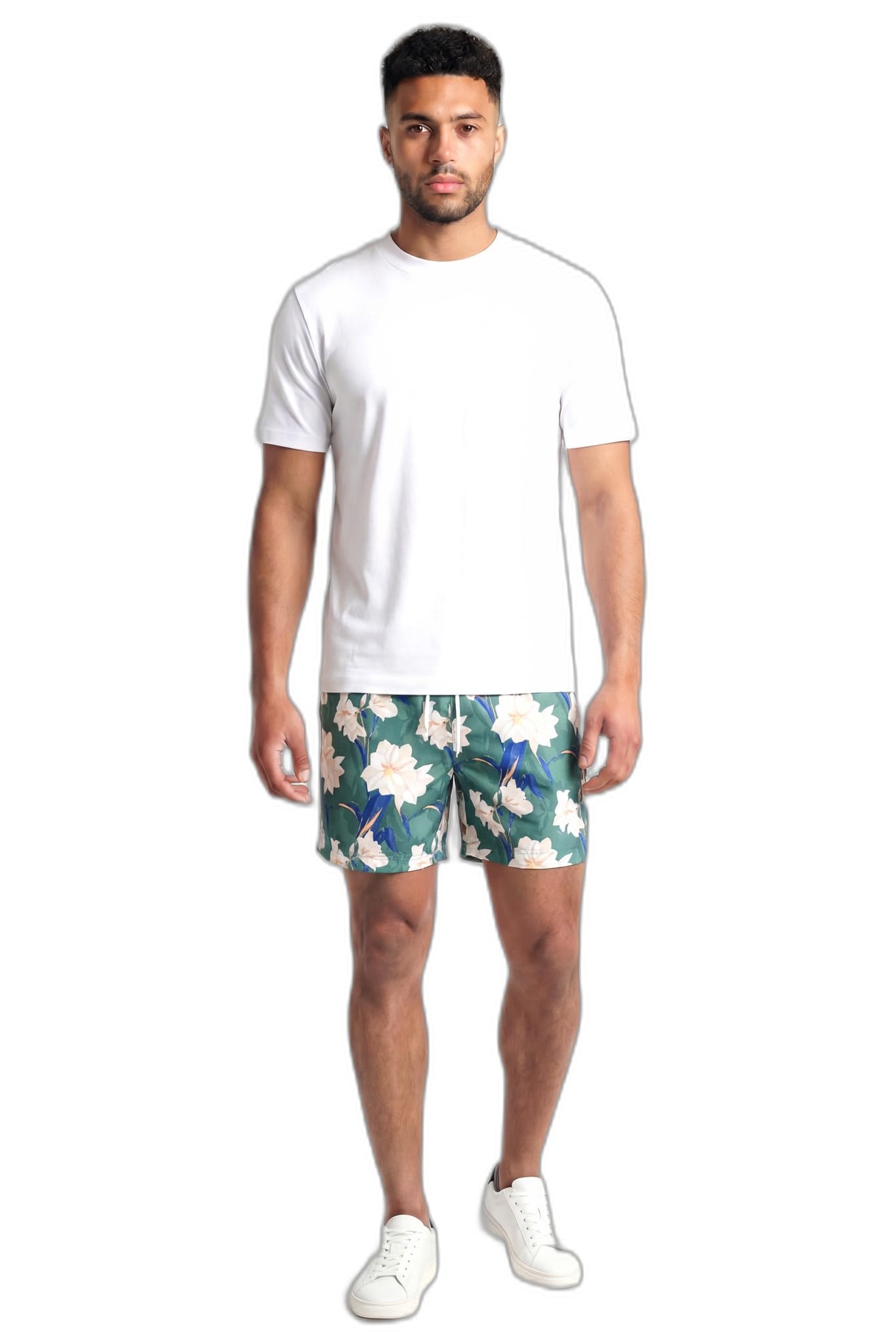 BOSS Men's Swim Shorts, Open Green 350, XL
