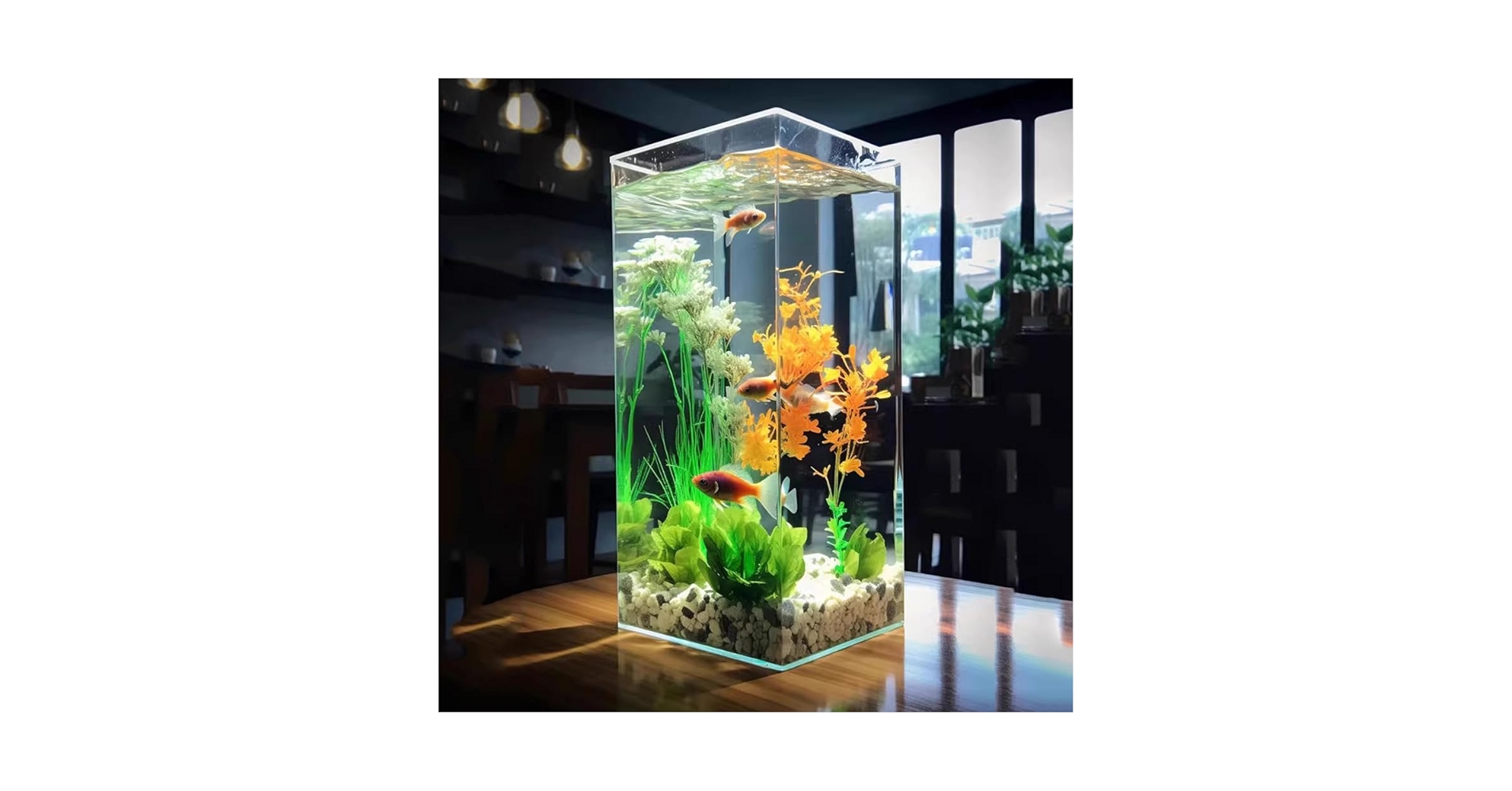 Amazon | PA-DABAOO アクリル製水槽、透明な縁なし水槽、複数の