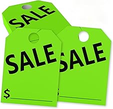 120 Pack Sale Tags, Green Double-Sided Hanging Car Mirror Tags, 8.3 x 11.2 Inches for Sale Sign Car, with Hook Design for Auto Dealership Supplies & Vehicle Lots