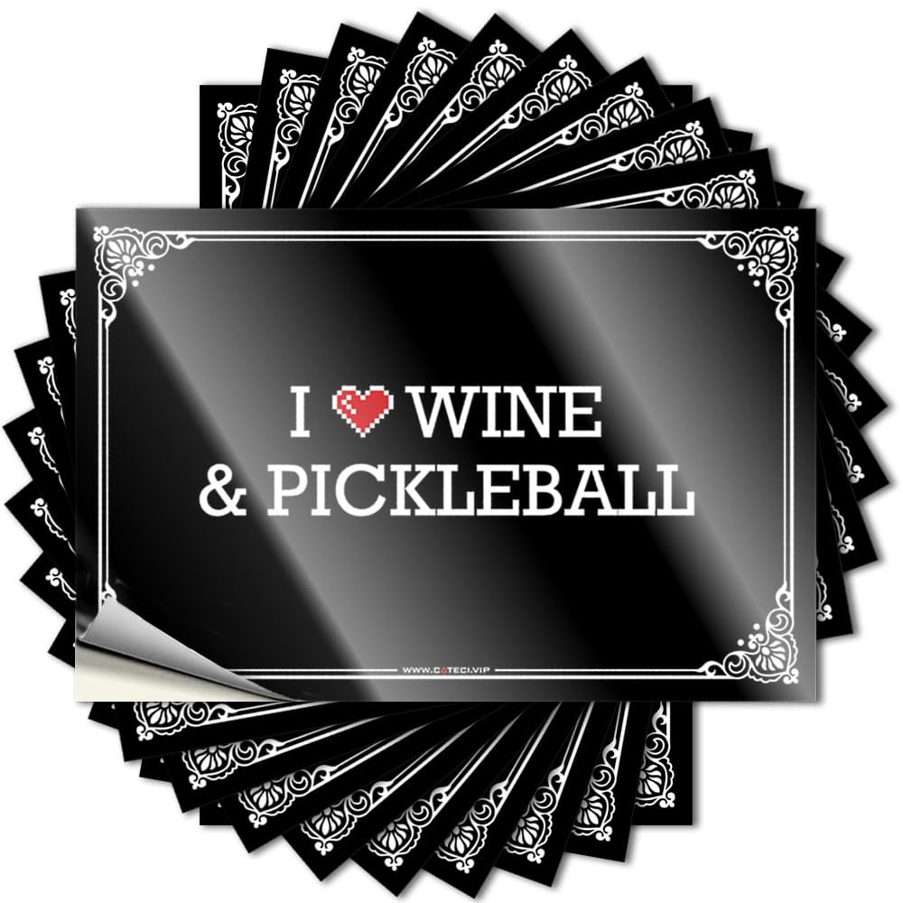 Fzfn Colour Bumper Decorations For The Kitchen | Fluffy Bottle I Love Wine And Pickleball For Outside(6X9cm)