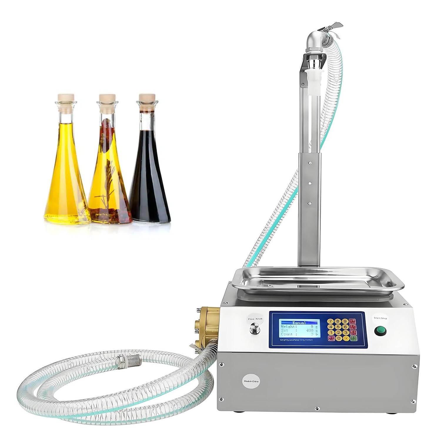 QYLTTDM Digital Liquid Filling Machine, Automatic Honey Filling Machine For Viscous Liquid, Liquid Filling Machine, Liquid Paste Filling Machine, 10g-10kg Capacity, Brass Gear Pump