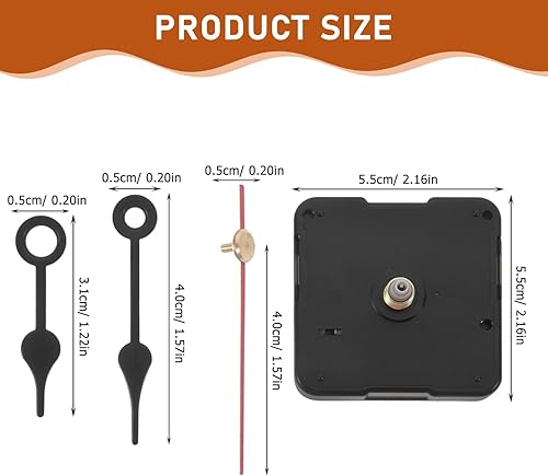 Miniatura 5 de Movimiento de reloj de cuarzo - Kit de movimiento de reloj de pared con manecillas - Piezas de reparación de reloj de bricolaje