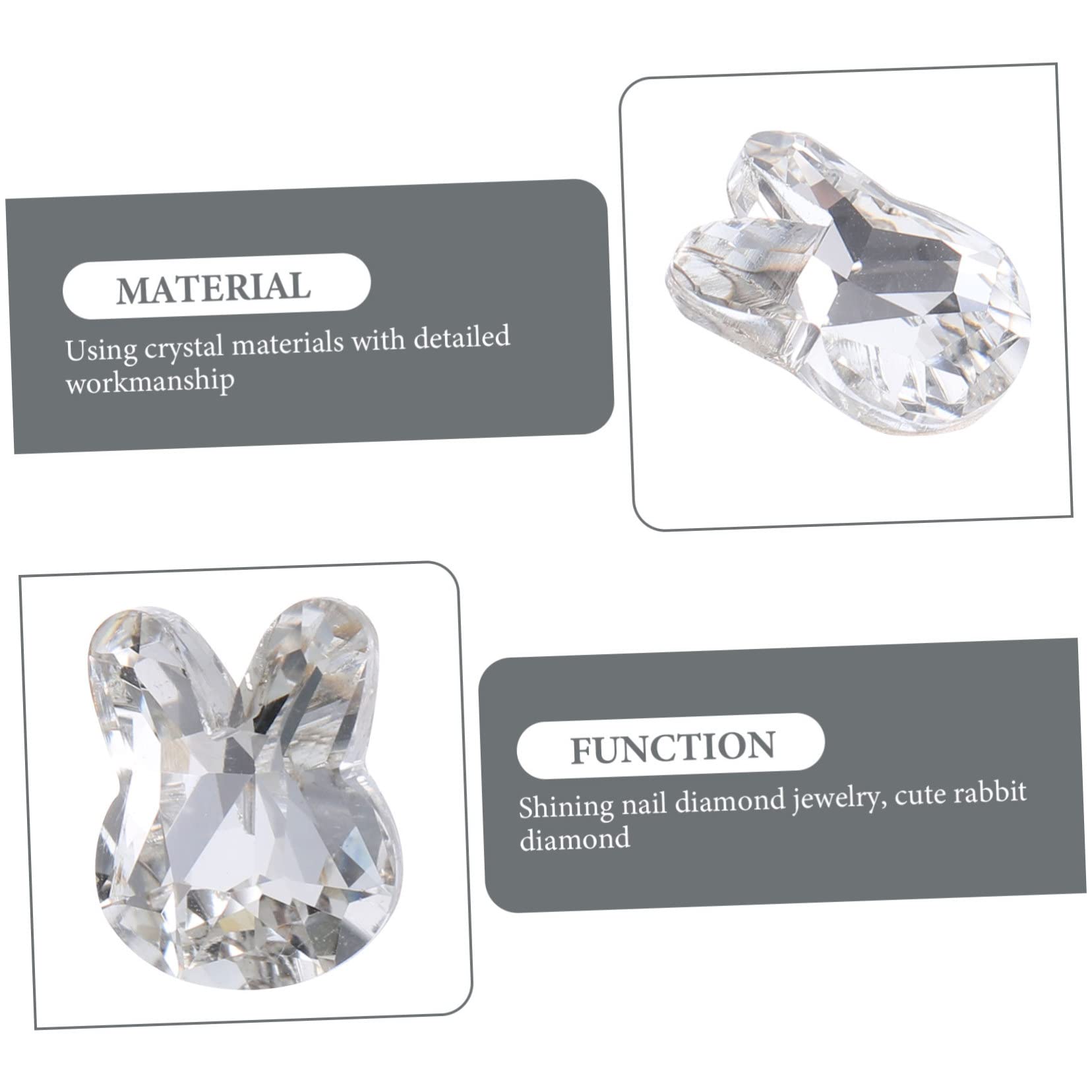 5 Set Gioielli Con Diamanti Per Unghie Decalcomanie Per Le Nail Art Dito Del Piede Coniglio Bunny Adornare Certamente Ornamento Per Manicure Fai Da Te Fette Di Unghie 20 Pezzi*5