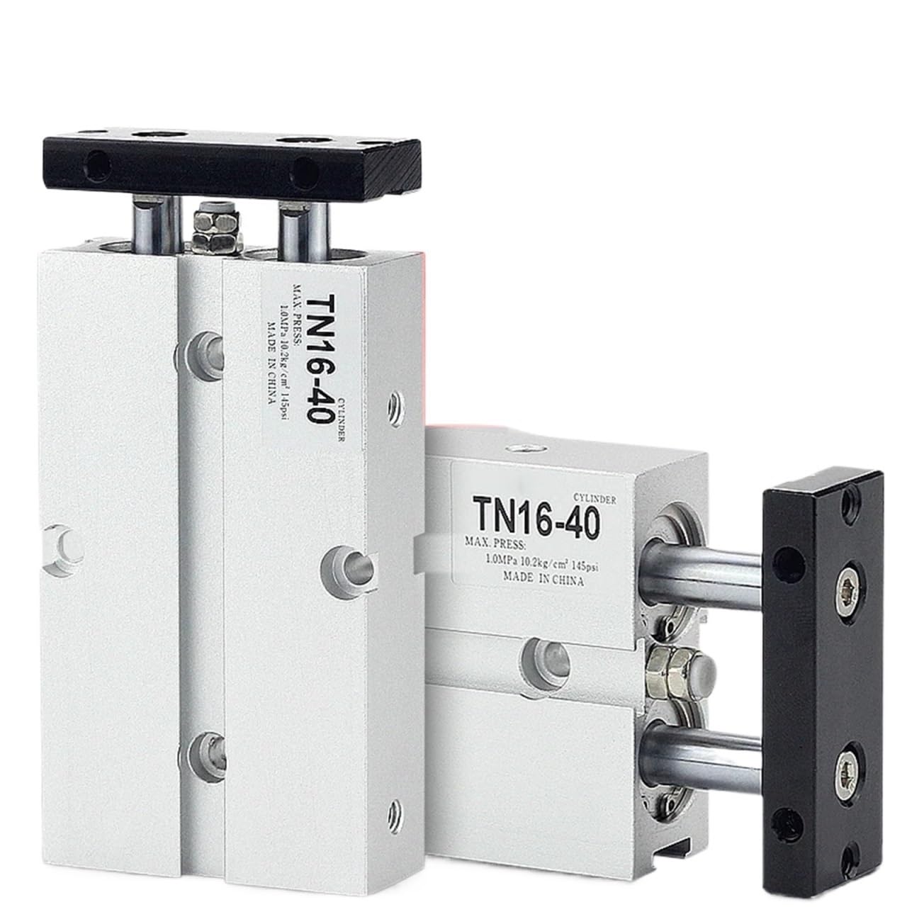 1 szt. podwójny pręt typ TN cylinder pneumatyczny otwór powietrza 10 mm 16 mm 20 mm 25 mm 32 mały skok ze stopu aluminium 30 35 40 45 50 60 70 75 mm (skok 20 mm, otwór 20 mm)