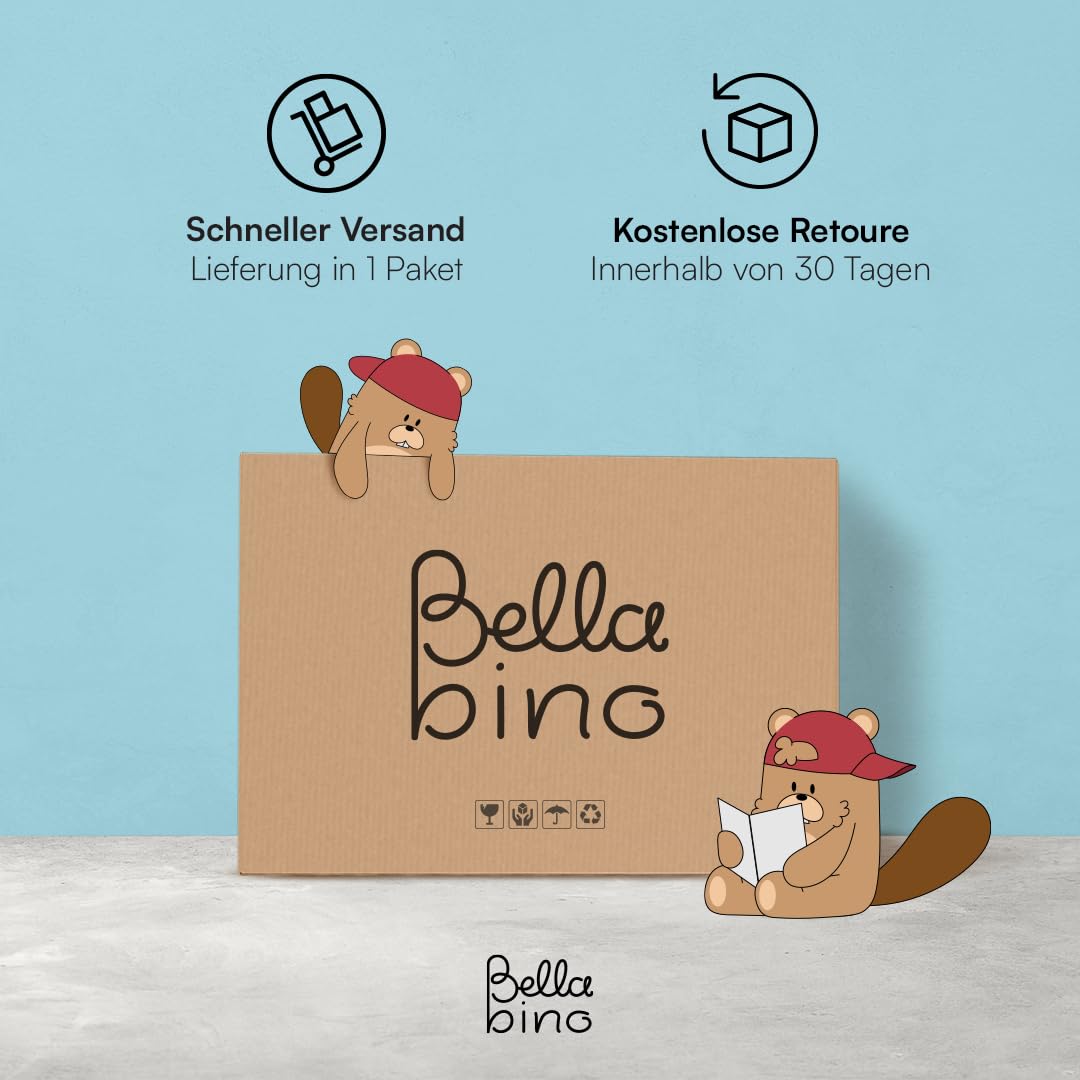 Bellabino Cleo Kindersitzsack – Sitzsack für Kinder aus Cord mit Füllung – Kindersessel Beige 50x75x60 cm (HxTxB)
