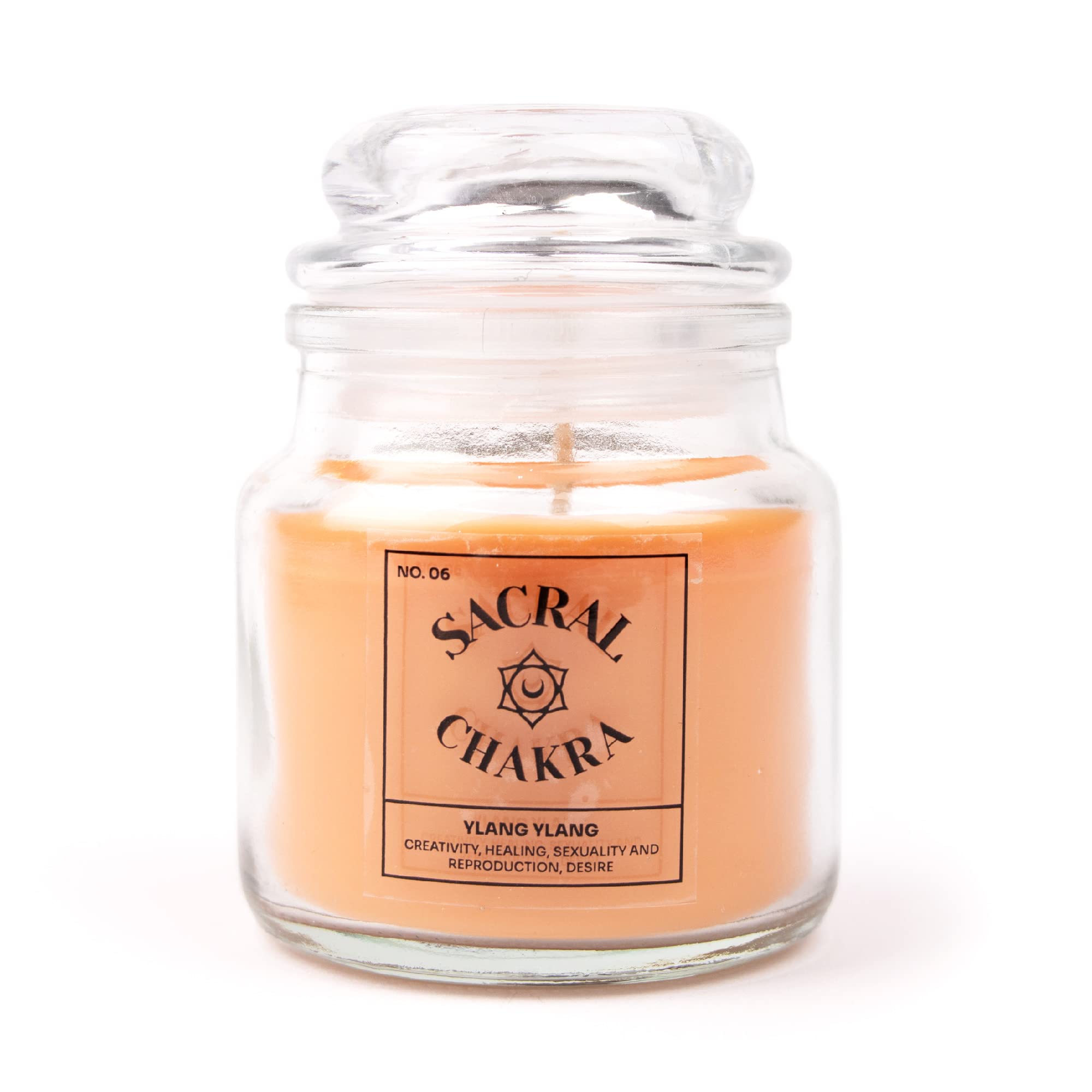 Myga Orange (Ylang Ylang) Scented Candle - Sacral Chakra Candle With Soy Wax & Essential Oil Blend, 100% Vegan And Eco-Friendly - Perfect For Relaxation, Yoga, Meditation & Aromatherapy - Ylang Ylang
