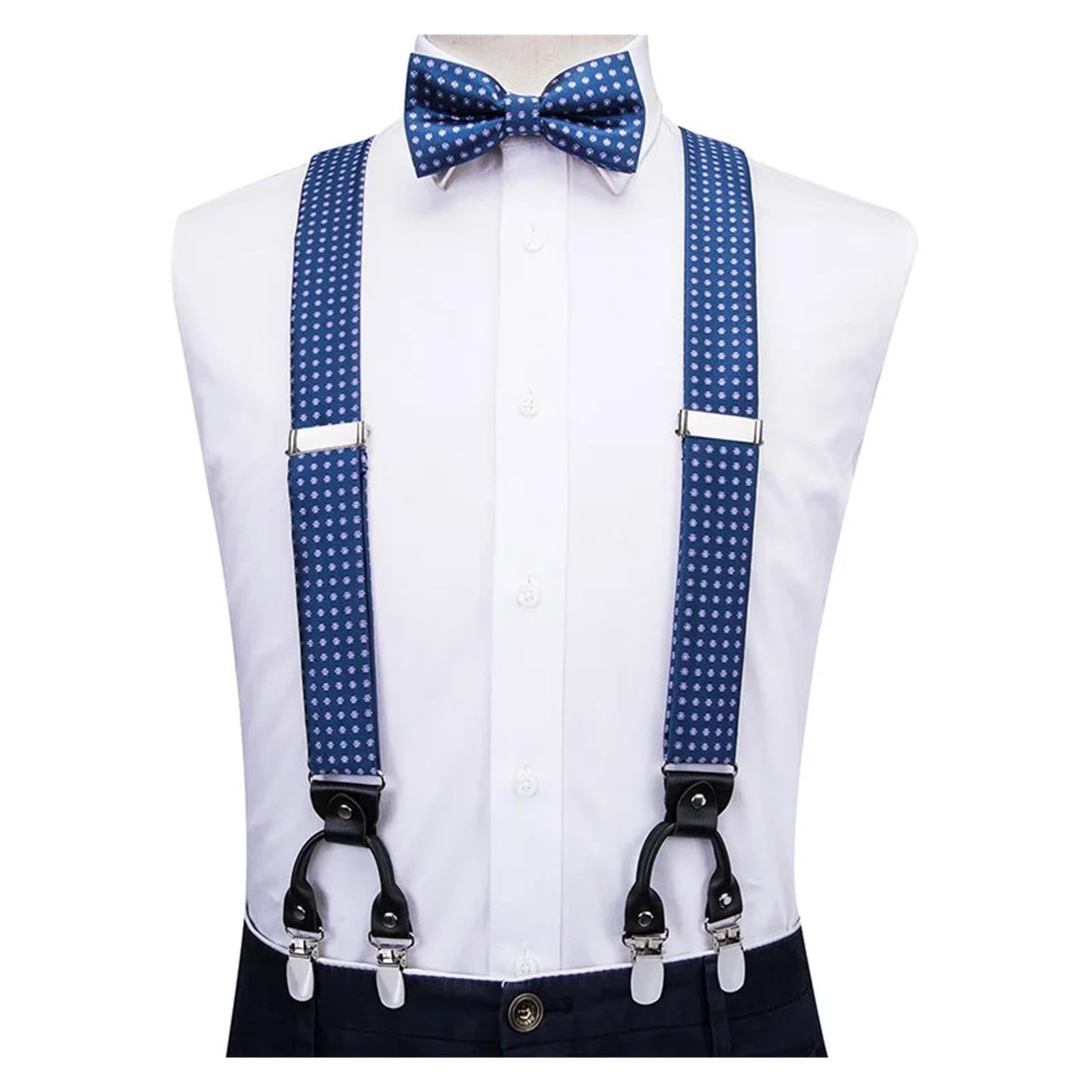 Set papillon con bretelle da uomo