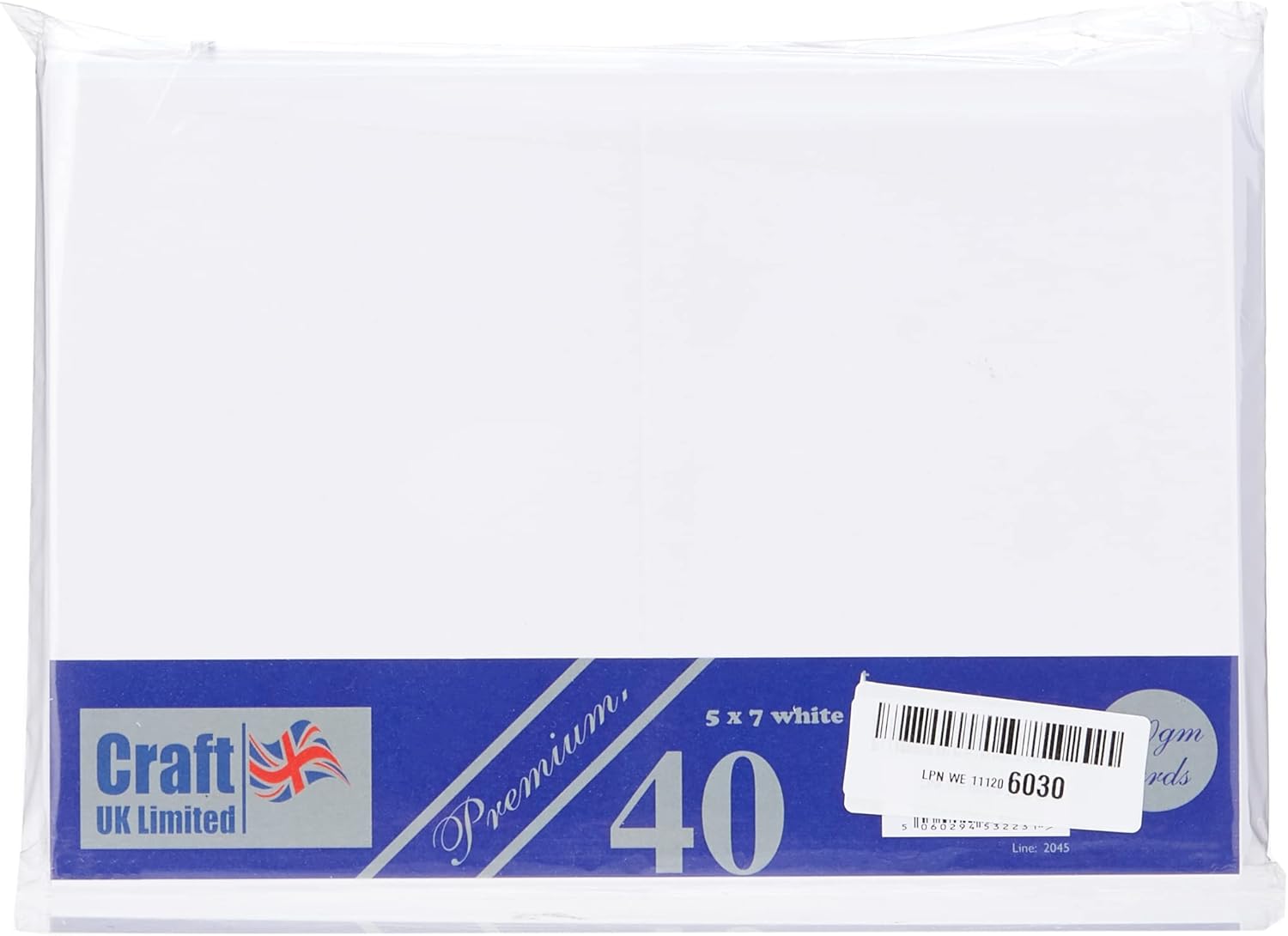 Craft UK 2307-5x7" Assorted Pastel Cards & Envelopes Pack of 40