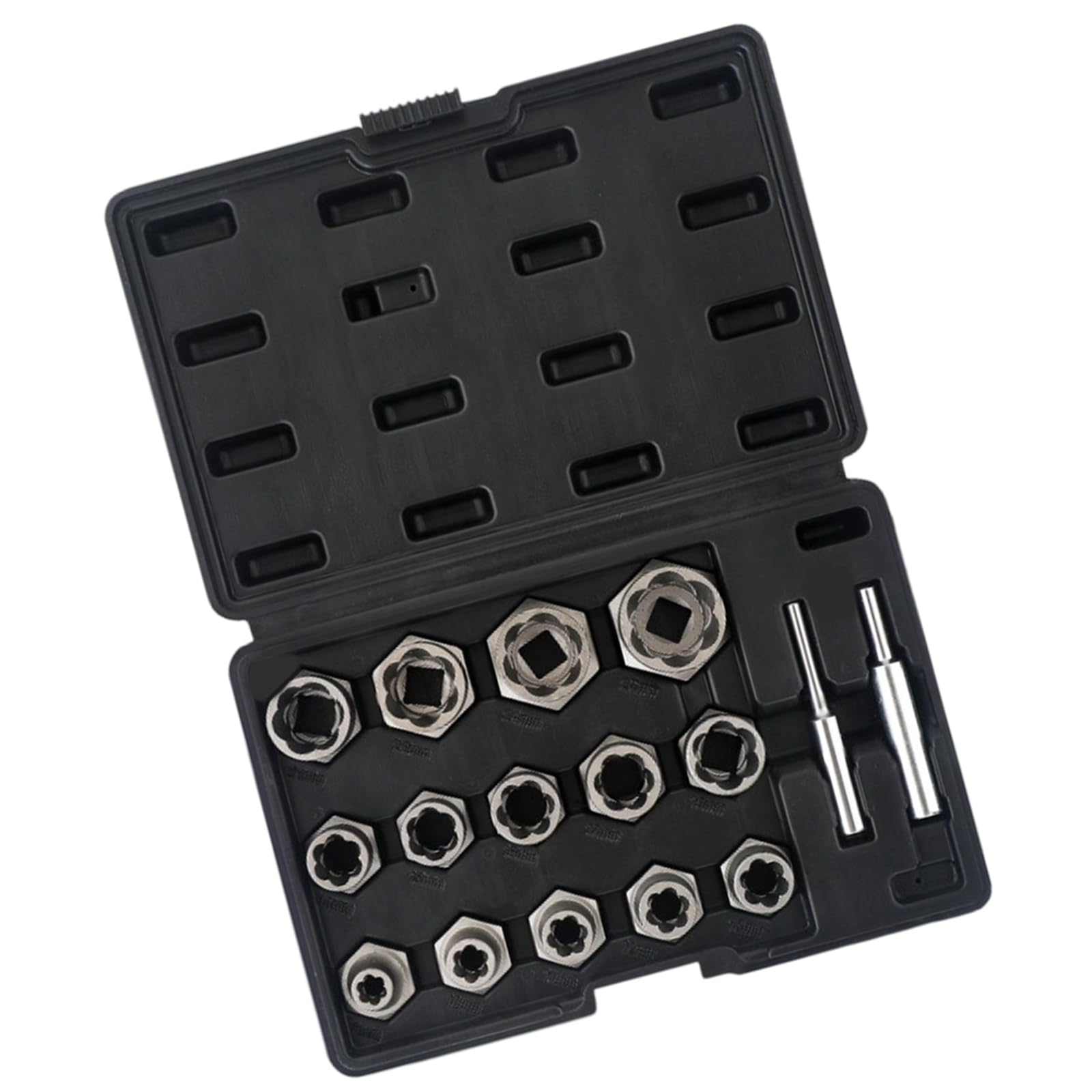 Damaged Nut Removers Reverse Spirals Design Heavy Duty Alloy Compact Size for Industrial Use Portable Manual Tool Set