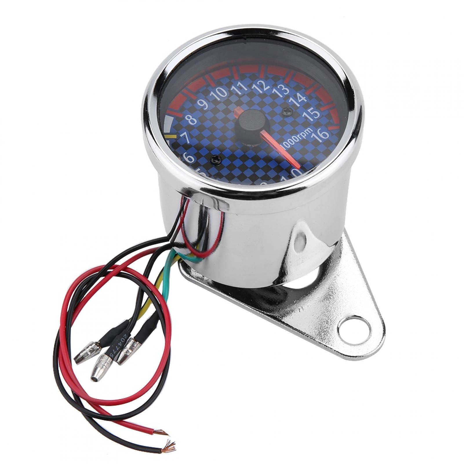 Tacómetro, tacómetro electrónico, DC 12V, motocicleta universal, pantalla LED, tacómetro, medidor de tacómetro electrónico, 16000 rpm