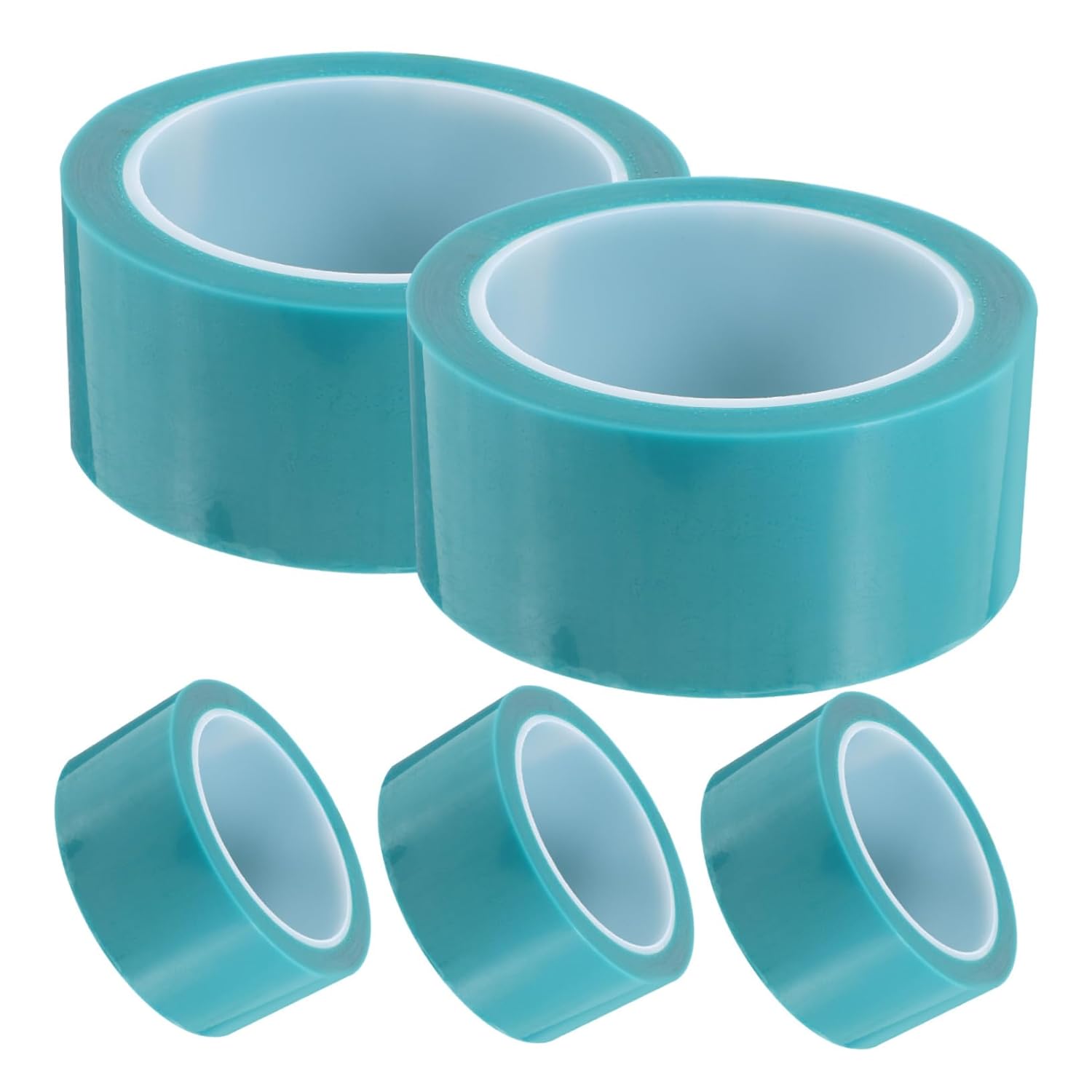 jojofuny 5 Rolls High Temperature Resistant Pet Masking Tape for Auto Paint Thick Car Curve Masking Tape Widths for Painting and DIY Projects Random Color