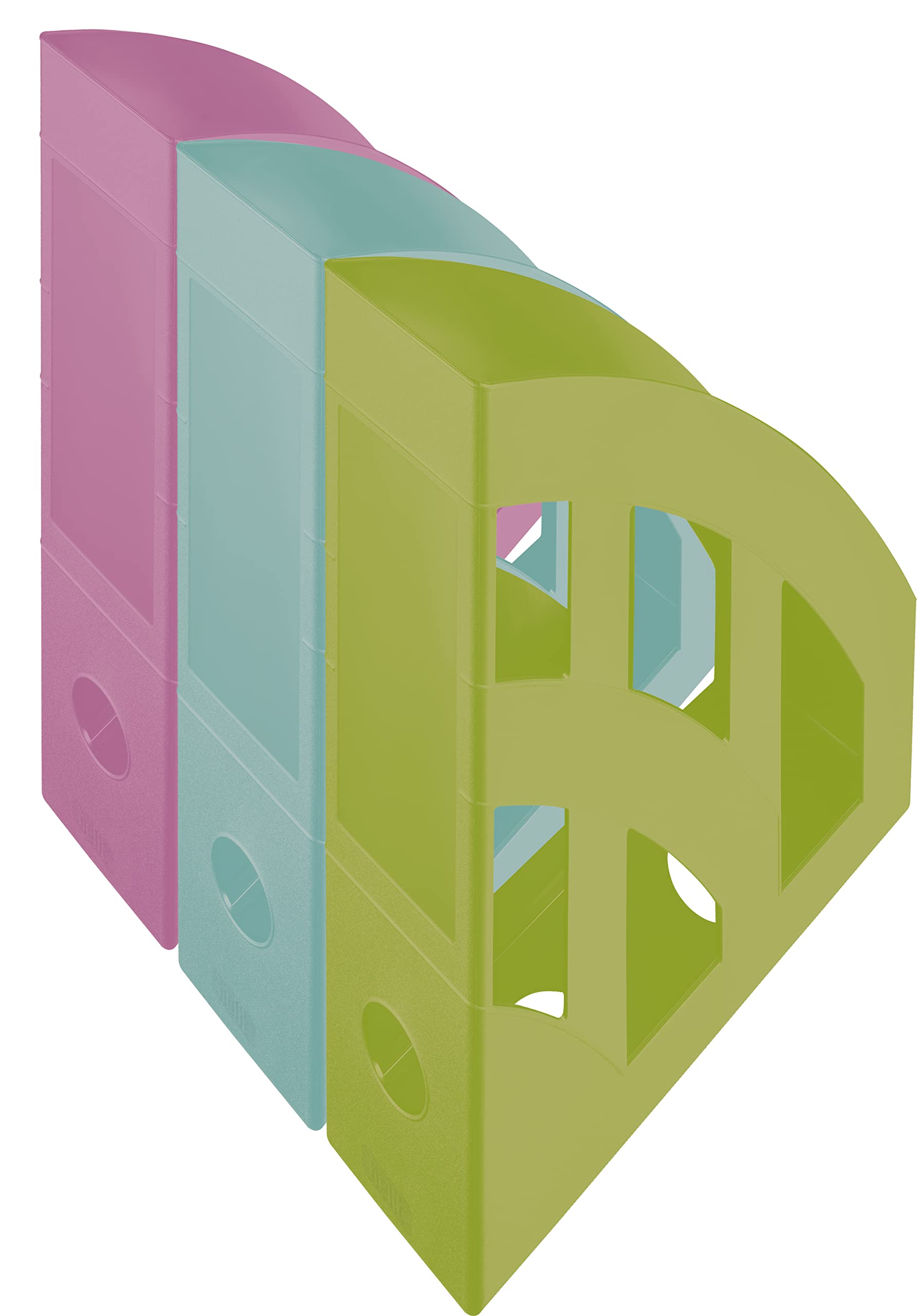 Helit H2661082 – Porte-revues « The Green Bridge », DIN A4 / C4, En Plastique Recyclé, Certifié Blauer Engel, Gris Clair, 1 Pièce