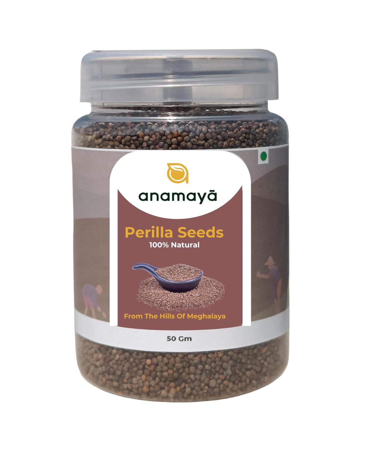 Anamaya Himalyan Perilla Seeds for Eating | Bhangjeera Seeds | Bhang Seeds Pahadi | Grown and Harvested in Himalya | 100% Pure and Natural | 100 Gms (Pack of 1)