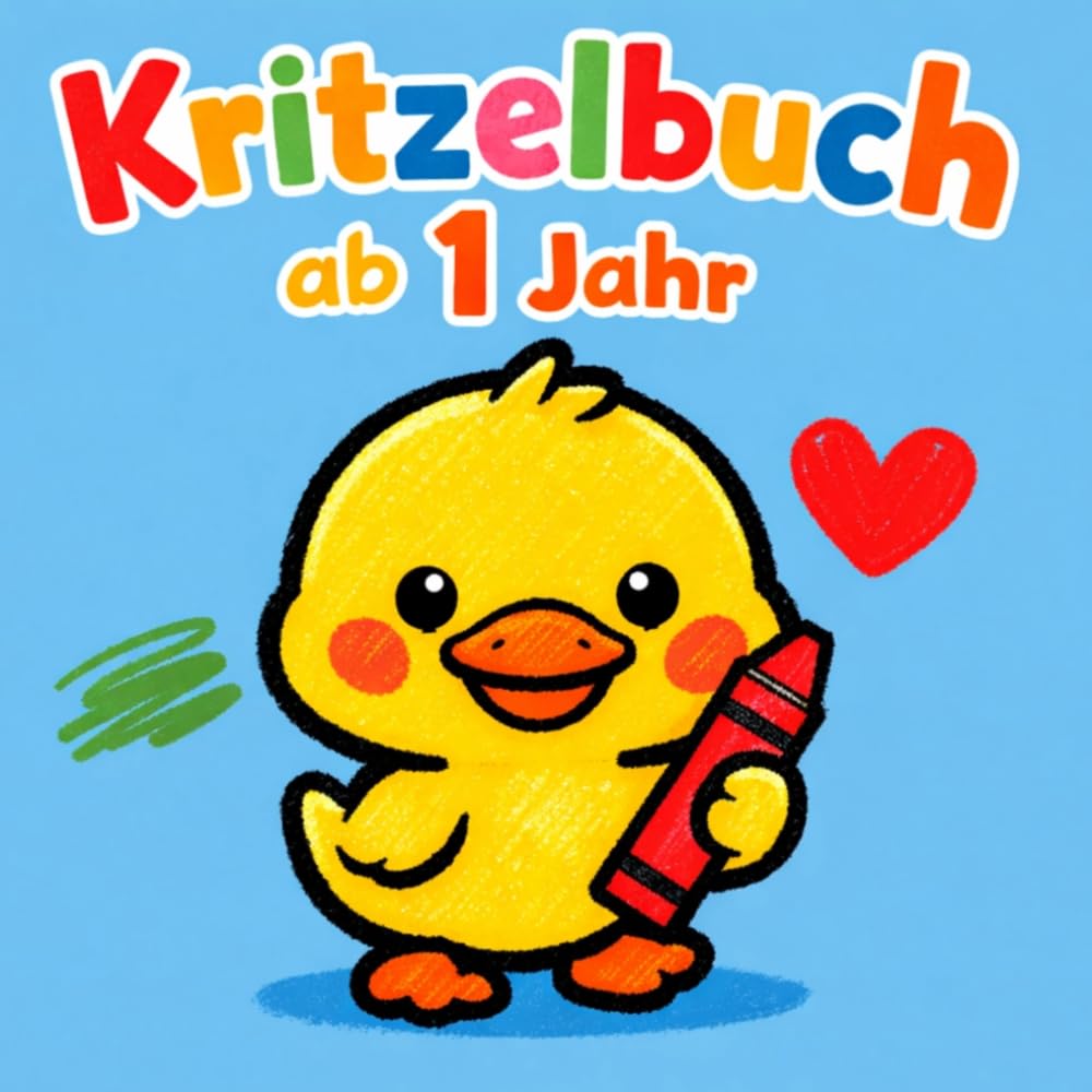 kritzelbuch ab 1 jahr: Liebevoll gestaltetes Malbuch ab 1 Jahr – einfache Motive für erste kreative Erfahrungen