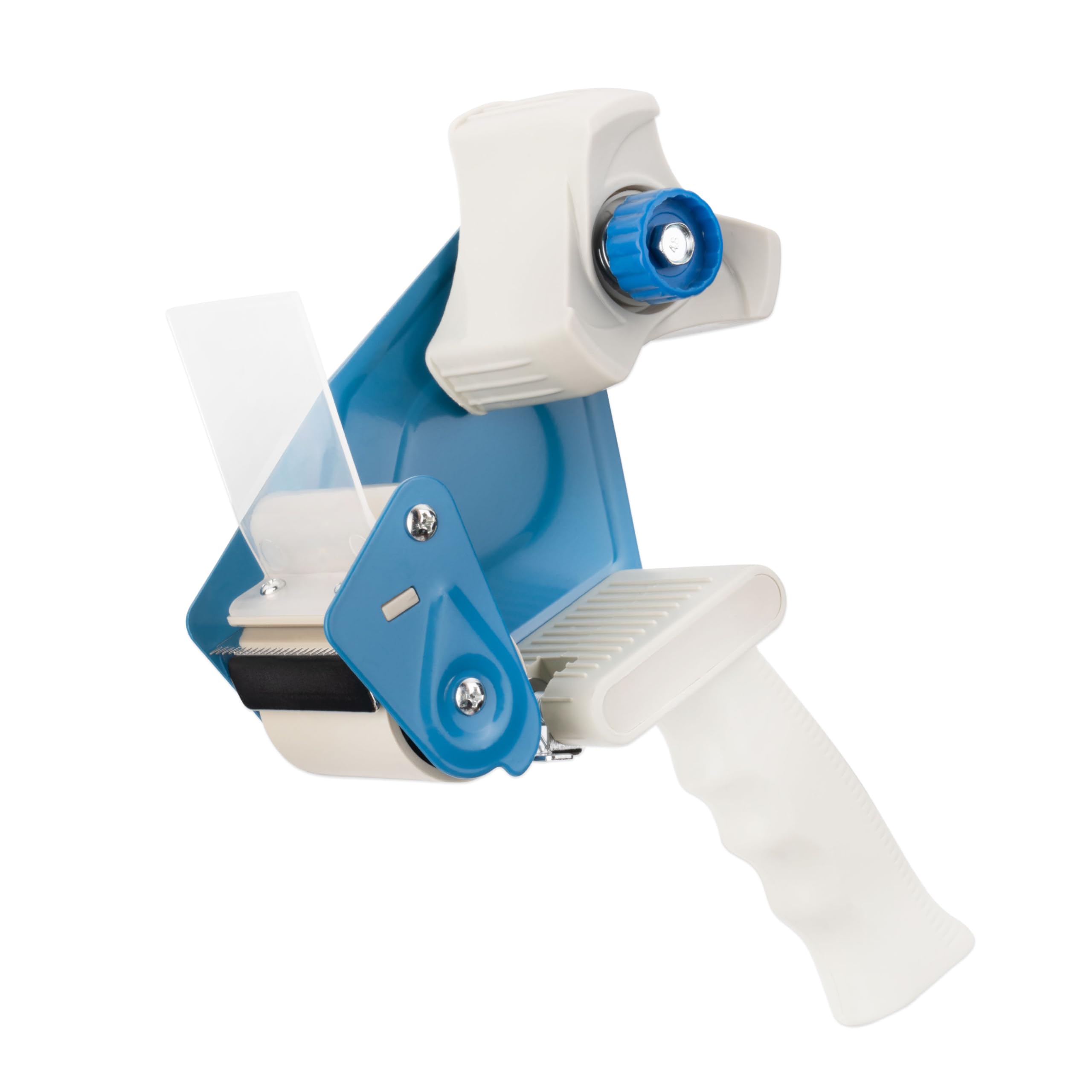 Perco Packing Tape Dispenser Gun for Easy and Efficient Packaging and Storage - Fits 1.88-Inch Tape Rolls, 3-Inch Inner Paper Core - Blue | Ideal for
