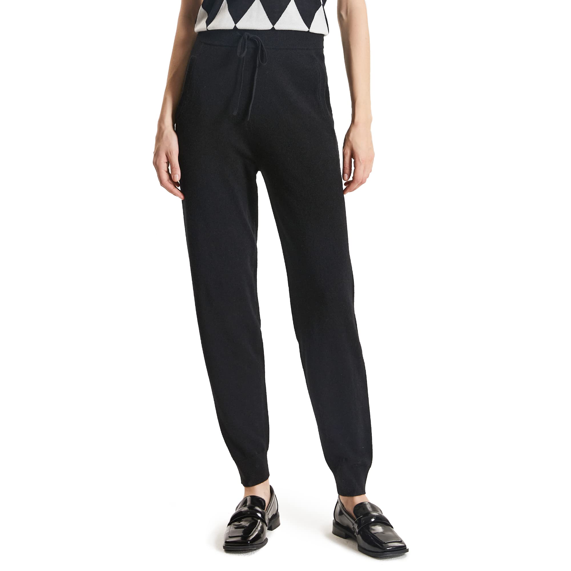 GreenMount Womens Cashmere Sweatpants High Waisted Baggy Pants with Pockets Home Fall Bottom Joggers for Women Keep 37.5°Warm