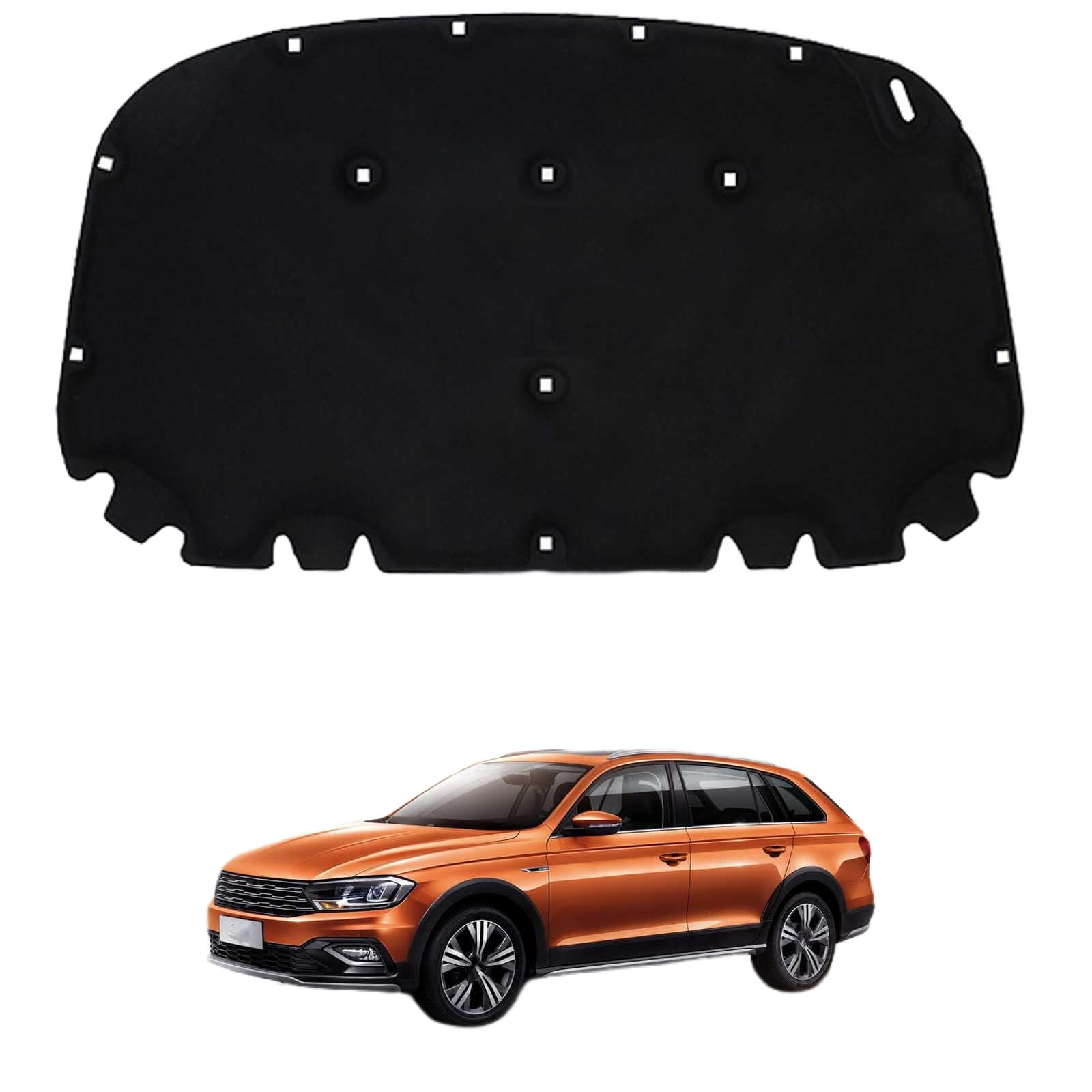 Papep Normal Heat Shield & Soundproof Cotton For Volkswagen Passat 2011-2015, Bonnet Engine Insulation Mat, Noise Reduction Thermal Liner Cover For Car Hood