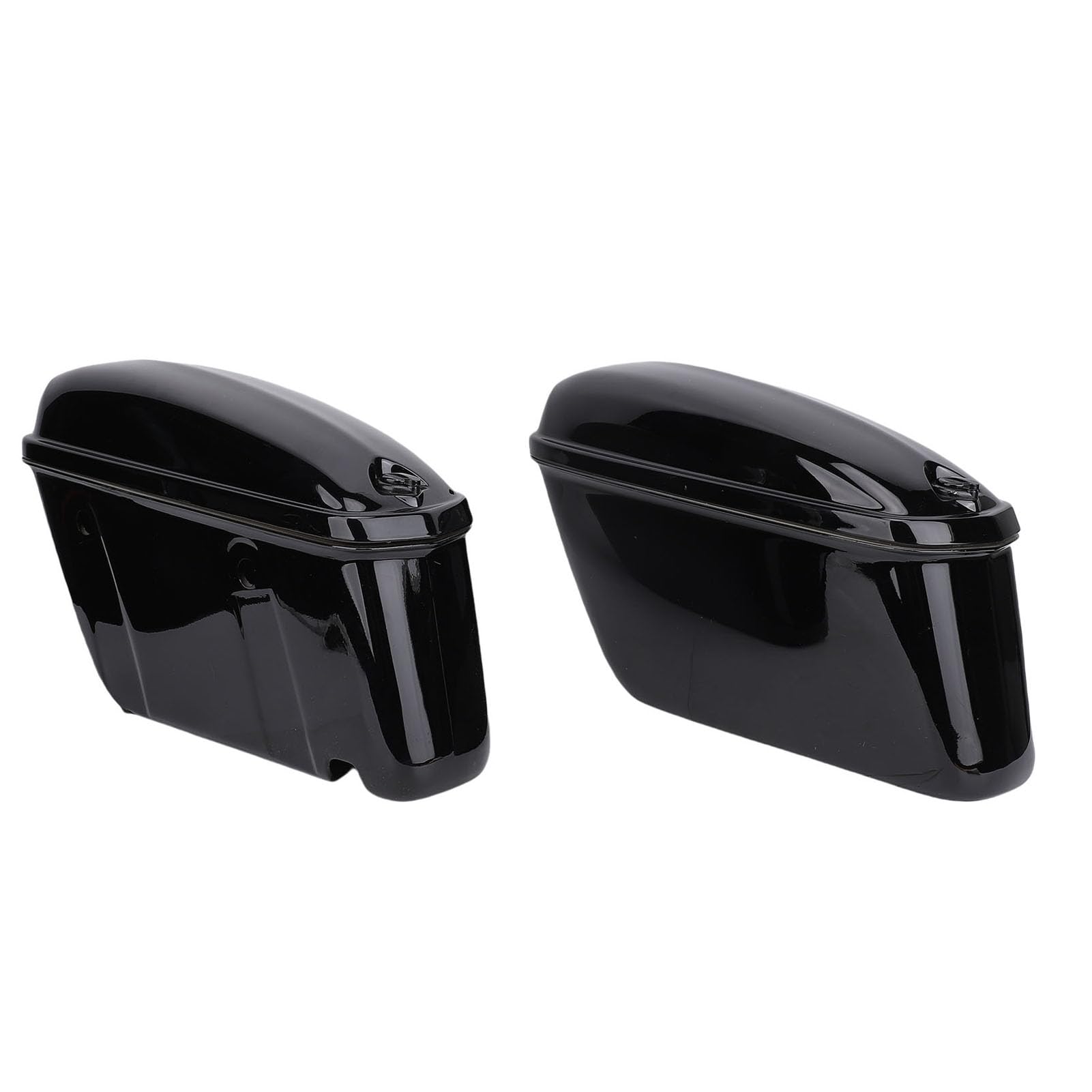 Borse Laterali Rigide per Moto da 22 Litri in Plastica ABS Robusta con Baule Nero Lucido Resistente Alle Intemperie per Motociclisti