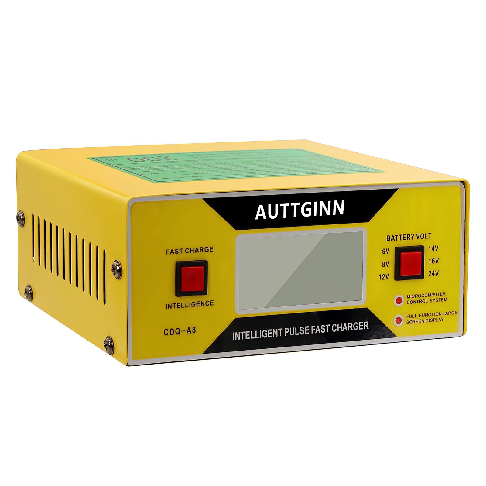 Cargador de batería inteligente, ajustable 0-10A, 6/8/12/14/16/24V, con pinzas de cable, para golf, coche y caravana