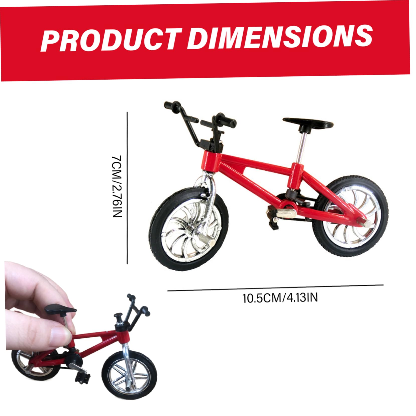 Mini BMX Bike 4.1x2.8 'Bike in Lega realistica con autentica Giocattolo in Miniatura da Collezione per Le Bambole e Oggetti di Scena fotografici BMX