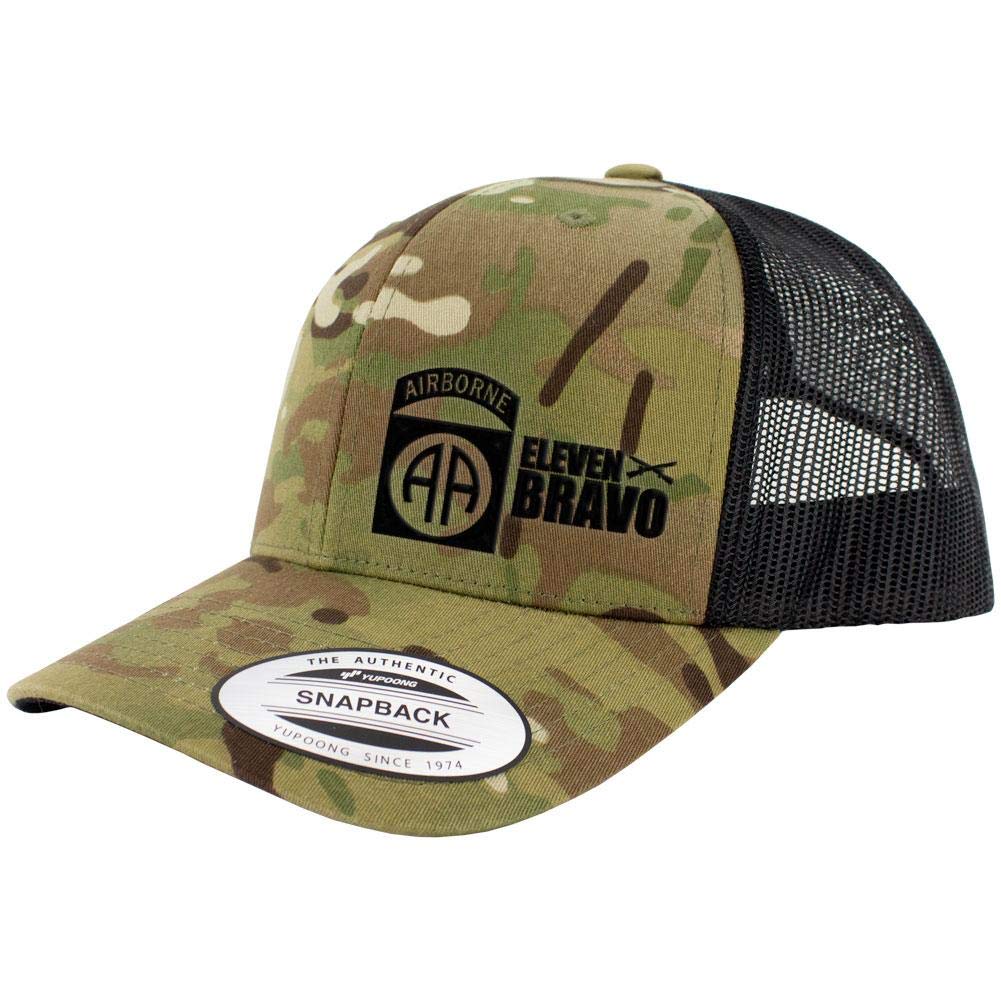 82nd Airborne Eleven Bravo Multicam Trucker Hat One Size Green Multicam