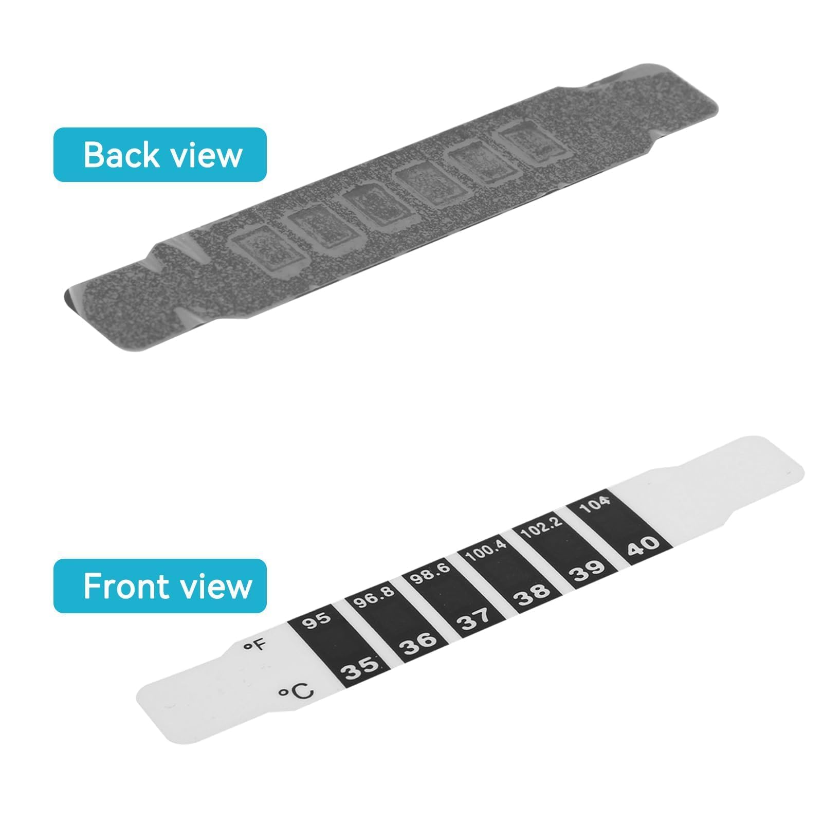 Lot De 20 Bandes De Température, Portatif Thermomètre Frontal Réutilisable, Patch Pour Fièvre Avec 20 Manuels, Termometre Médical Thermomètres De Voyage Pour Bébé, Usage Domestique Et Voyage
