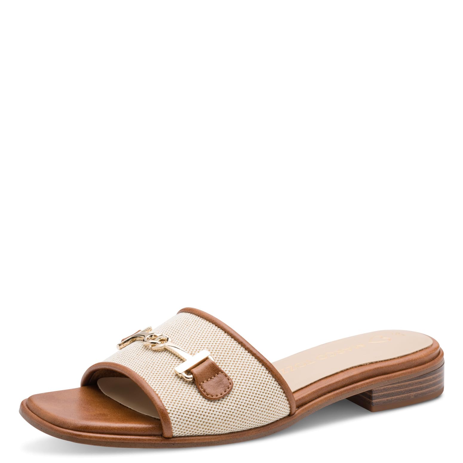 Marco Tozzi Women's Sandal Soft Feel Me Footbed Soft Lining Modern, Brown (Cognac Comb), 4 UK
