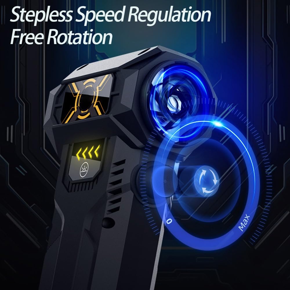 Dépoussiéreur Électrique 130 000 Tr/min, Mini Souffleur de Poussière Réglable avec Éclairage Tactile, Régulation de Vitesse en Continu, Sèche-linge de Voiture Sans Fil pour Bureau Extérieur