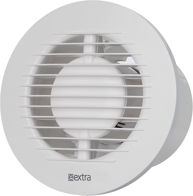 LIRAST Ø 100mm / 4 inch White Bathroom Fan - Ventilator for Bath Kitchen Toilet - Extractor Fans - Ball Bearing