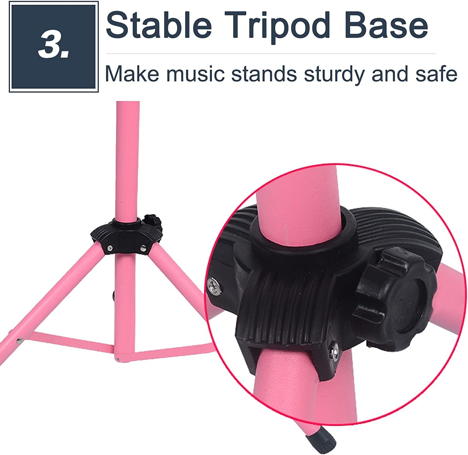 Sicherheitszertifizierung Notenständer mit wiederaufladbarem LED-Licht/Tasche, freistehender, zusammenklappbarer Universal-Notebook-Halter.Strapazierfähige Metallhalterung (Farbe : Blau)